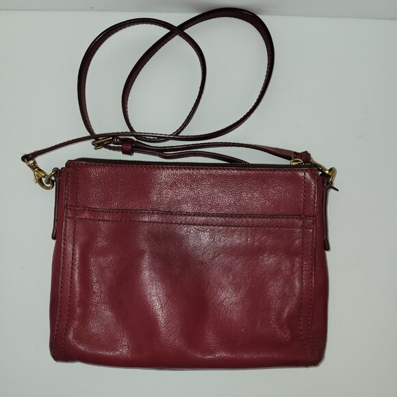 Fossil Emma Burgundy/Multi Colored Square Crossbody Bag One Size - Picture 4 of 11